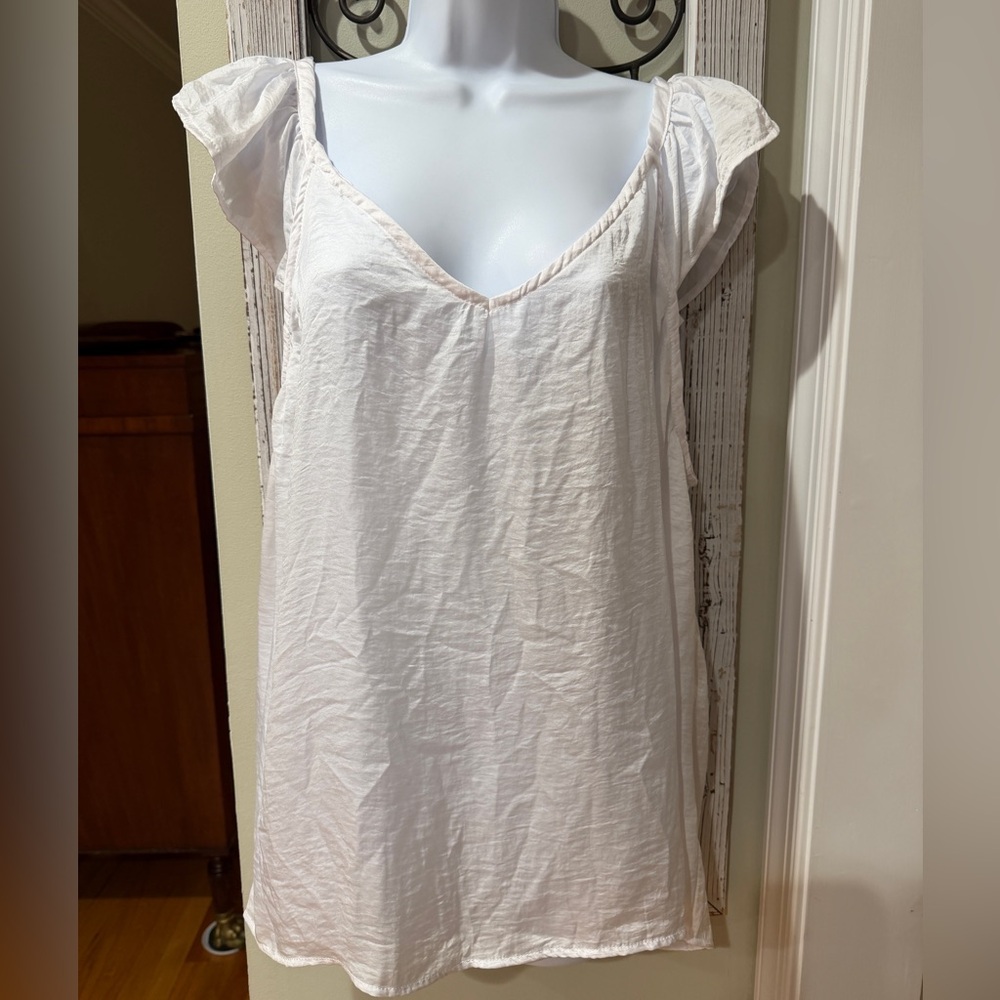 Mackenzie & James Semi Sheer White Top XL